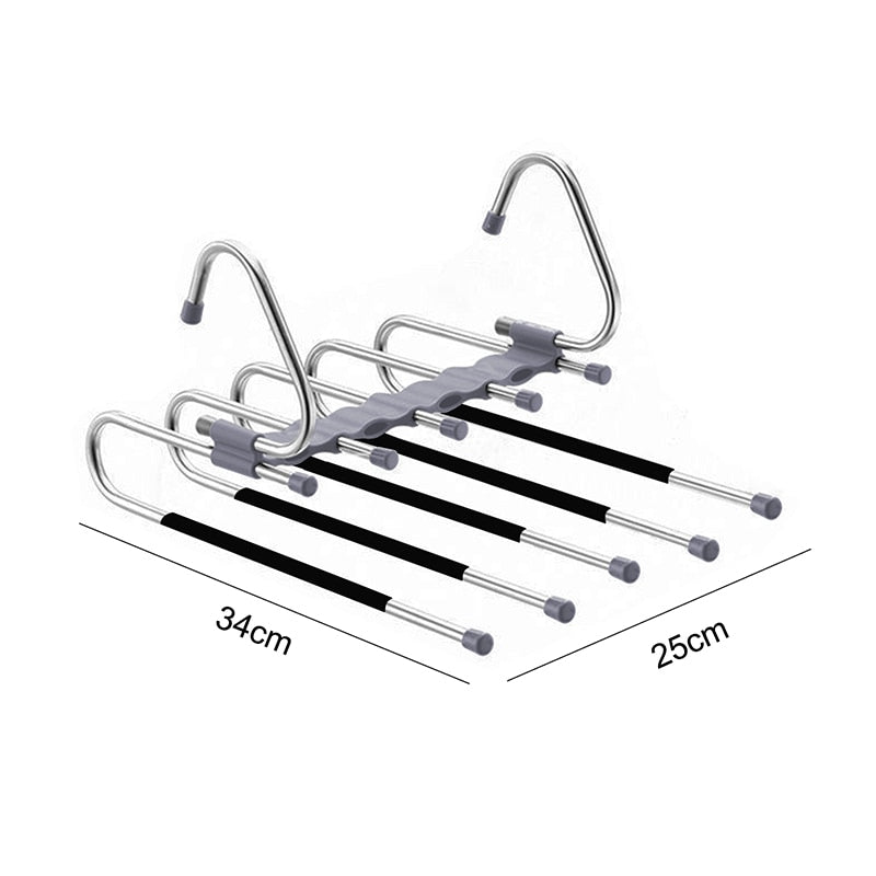 Cintre porte-pantalons à cinq barres pour armoire