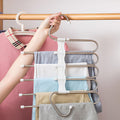 Cintre porte-pantalons à cinq barres pour armoire