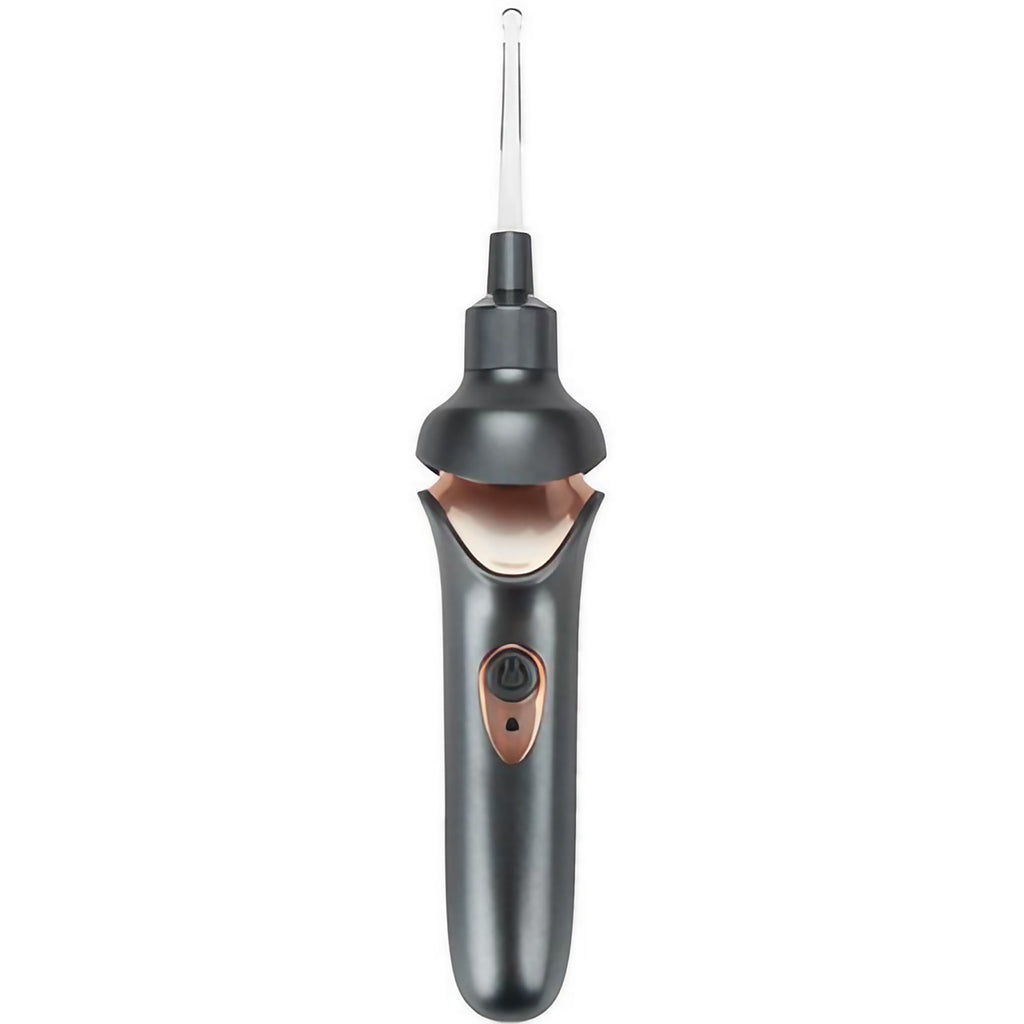 Nettoyeur d'oreilles lumineux à embouts en silicone, rechargeable, noir