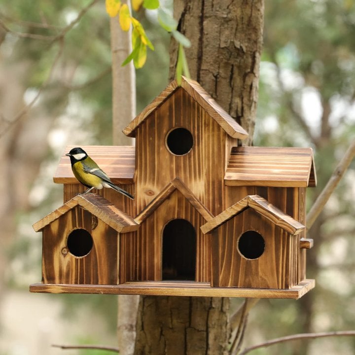 Nichoir pour petits oiseaux à fixer sur arbre, mur ou clôture