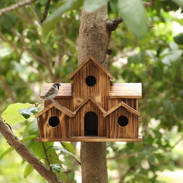 Nichoir pour petits oiseaux à fixer sur arbre, mur ou clôture