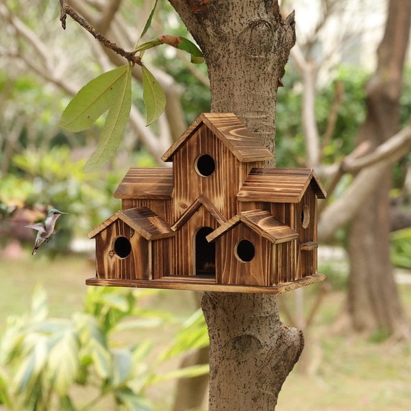 Nichoir pour petits oiseaux à fixer sur arbre, mur ou clôture