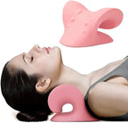 Oreiller ergonomique en forme de C avec rainure pour la nuque, beige