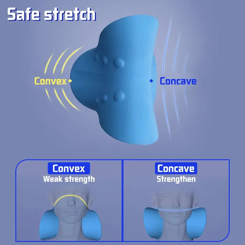Oreiller ergonomique en forme de C avec rainure pour la nuque