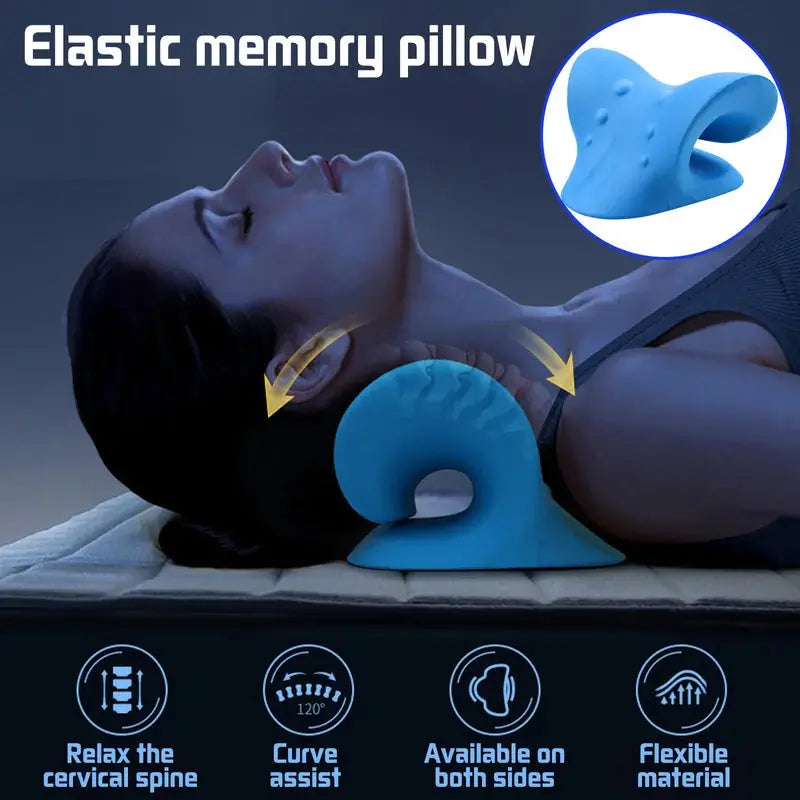 Oreiller ergonomique en forme de C avec rainure pour la nuque