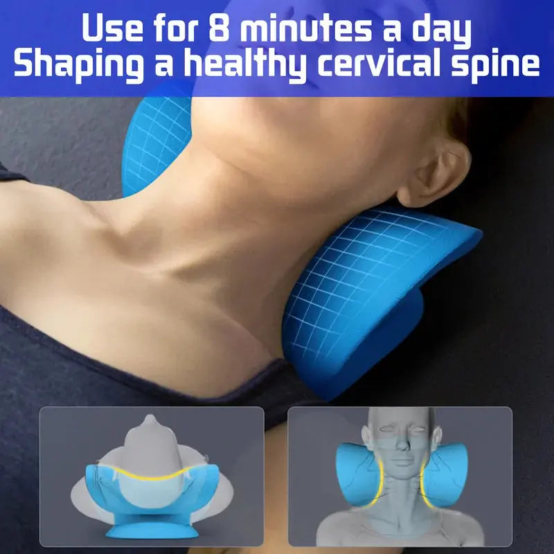 Oreiller ergonomique en forme de C avec rainure pour la nuque