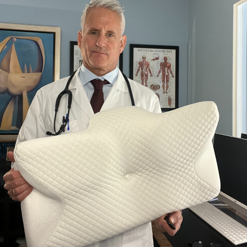 Oreiller cervical ergonomique en mousse à mémoire de forme