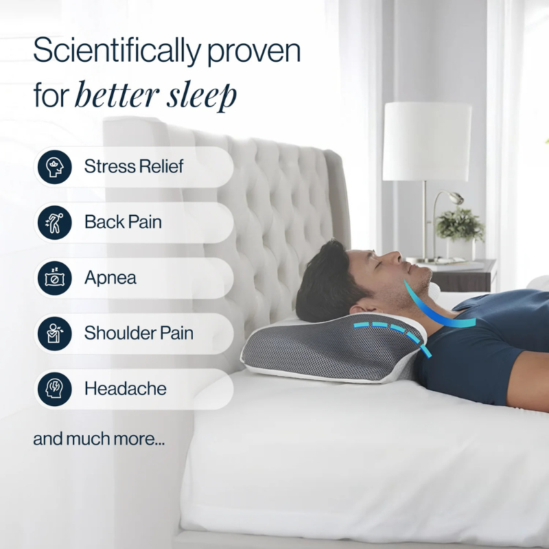Oreiller cervical ergonomique en mousse à mémoire de forme