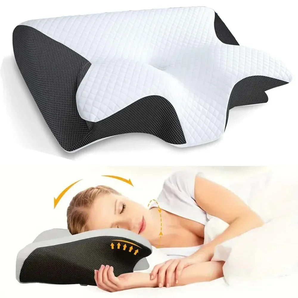 Oreiller cervical ergonomique en mousse à mémoire de forme