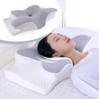 Oreiller ergonomique papillon en mousse à mémoire de forme