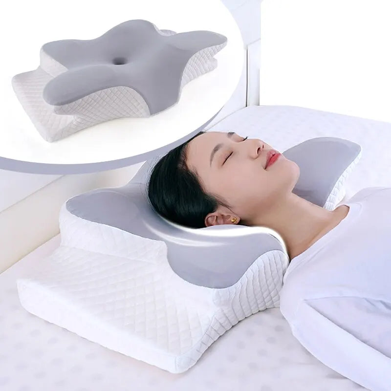 Oreiller ergonomique papillon en mousse à mémoire de forme