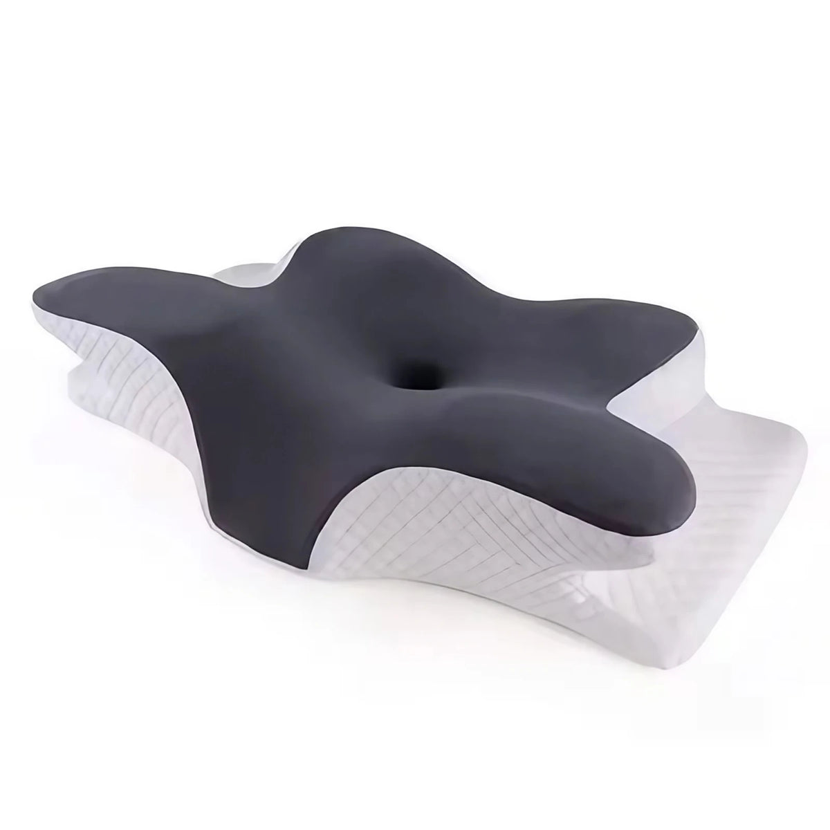 Oreiller ergonomique papillon en mousse à mémoire de forme, bleu