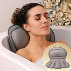 Coussin de baignoire en mesh respirant, à ventouses, 35 x 20 cm