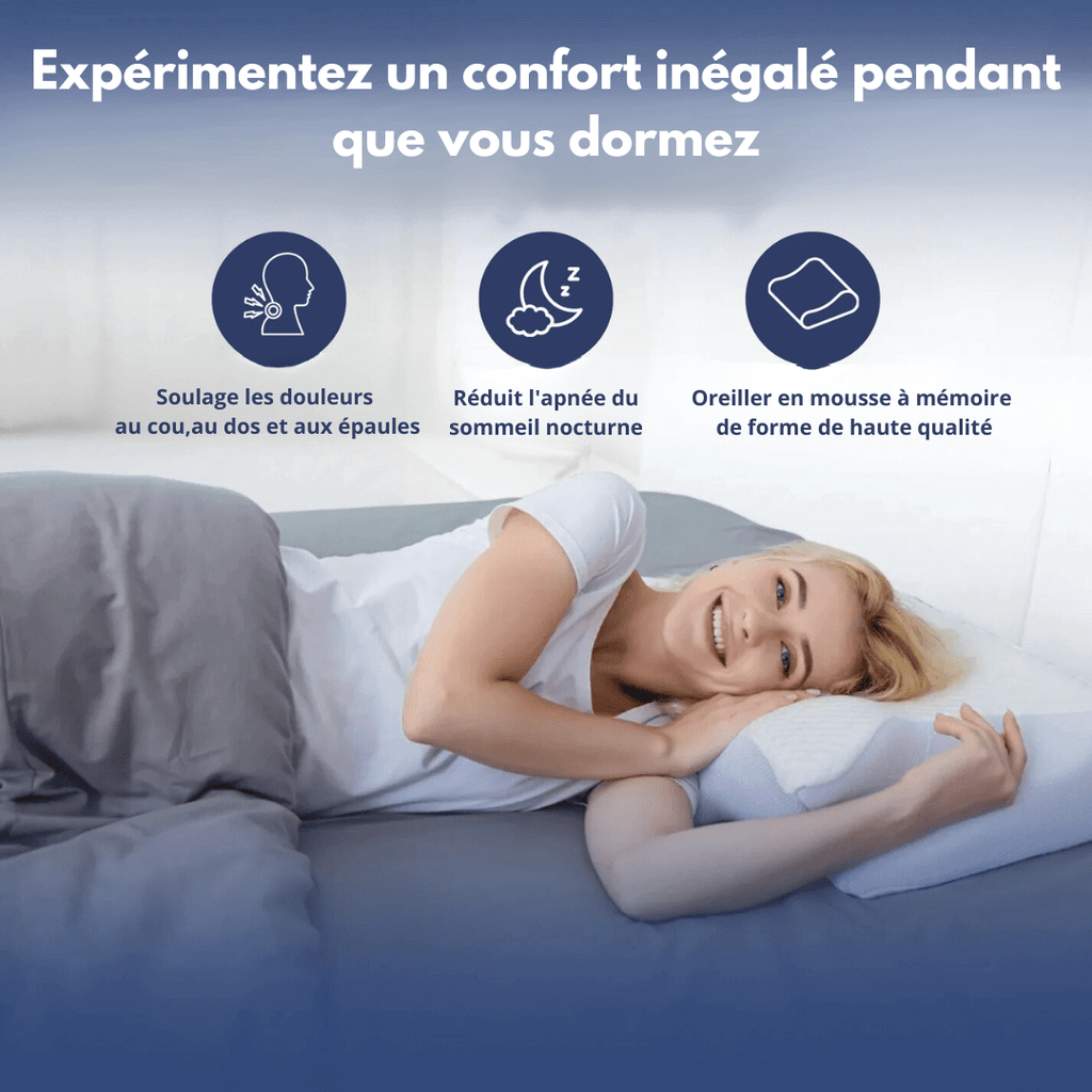 Oreiller orthopédique ergonomique, soutien de la nuque, trois coloris