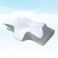 Oreiller ergonomique à mémoire de forme, mousse haute densité, gris