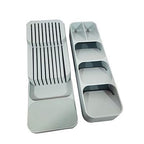 Range-couverts pour tiroir de cuisine, gris ou blanc