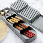 Range-couverts pour tiroir de cuisine, gris ou blanc