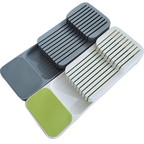 Range-couverts pour tiroir de cuisine, gris ou blanc