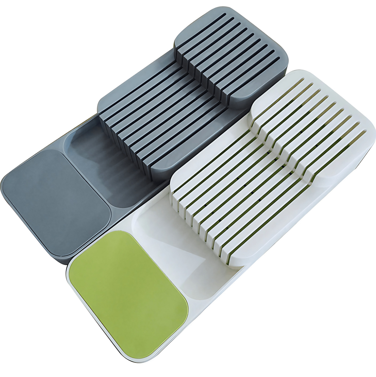 Range-couverts pour tiroir de cuisine, gris ou blanc