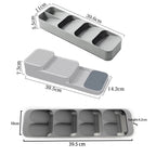 Range-couverts pour tiroir de cuisine, gris ou blanc