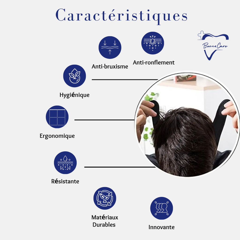 Orthèse de nuit ergonomique, noire ou bleue