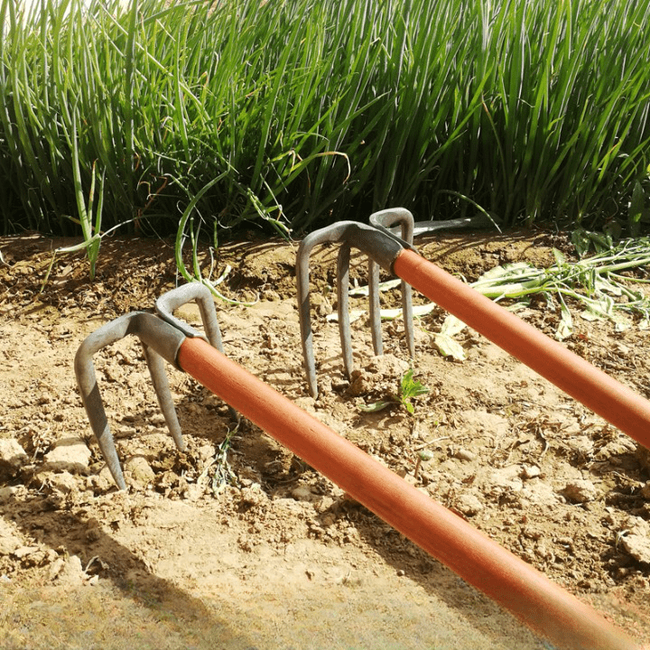 Fourche de jardin en acier, 2, 3 ou 4 dents, manche non inclus