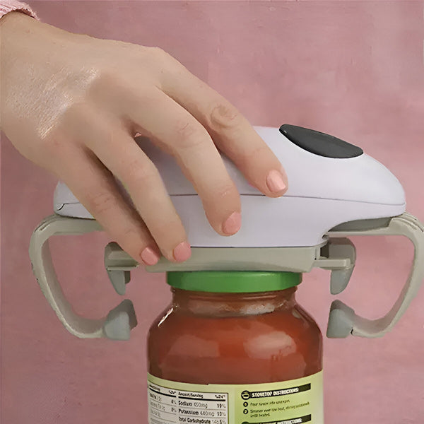 Ouvre-bocal automatique à bouton, pour pots de toutes tailles