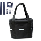 Panier de vélo pour chien à fixer au guidon, pliable, noir ou rouge