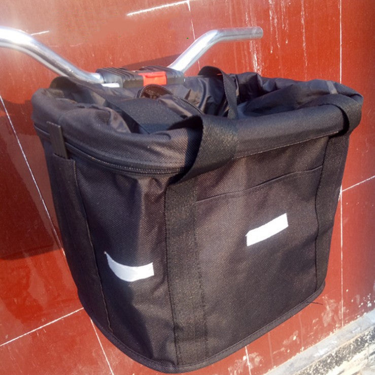 Panier de vélo pour chien à fixer au guidon, pliable, noir ou rouge