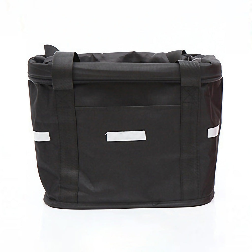 Panier de vélo pour chien à fixer au guidon, pliable, noir ou rouge, noir