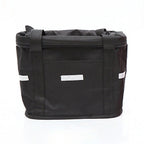 Panier de vélo pour chien à fixer au guidon, pliable, noir ou rouge, noir