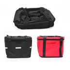 Panier de vélo pour chien à fixer au guidon, pliable, noir ou rouge
