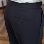 Pantalon à pinces homme taille haute, noir, beige ou camel