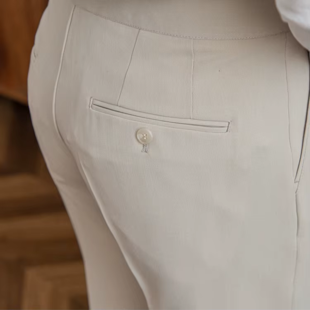Pantalon à pinces homme taille haute, noir, beige ou camel