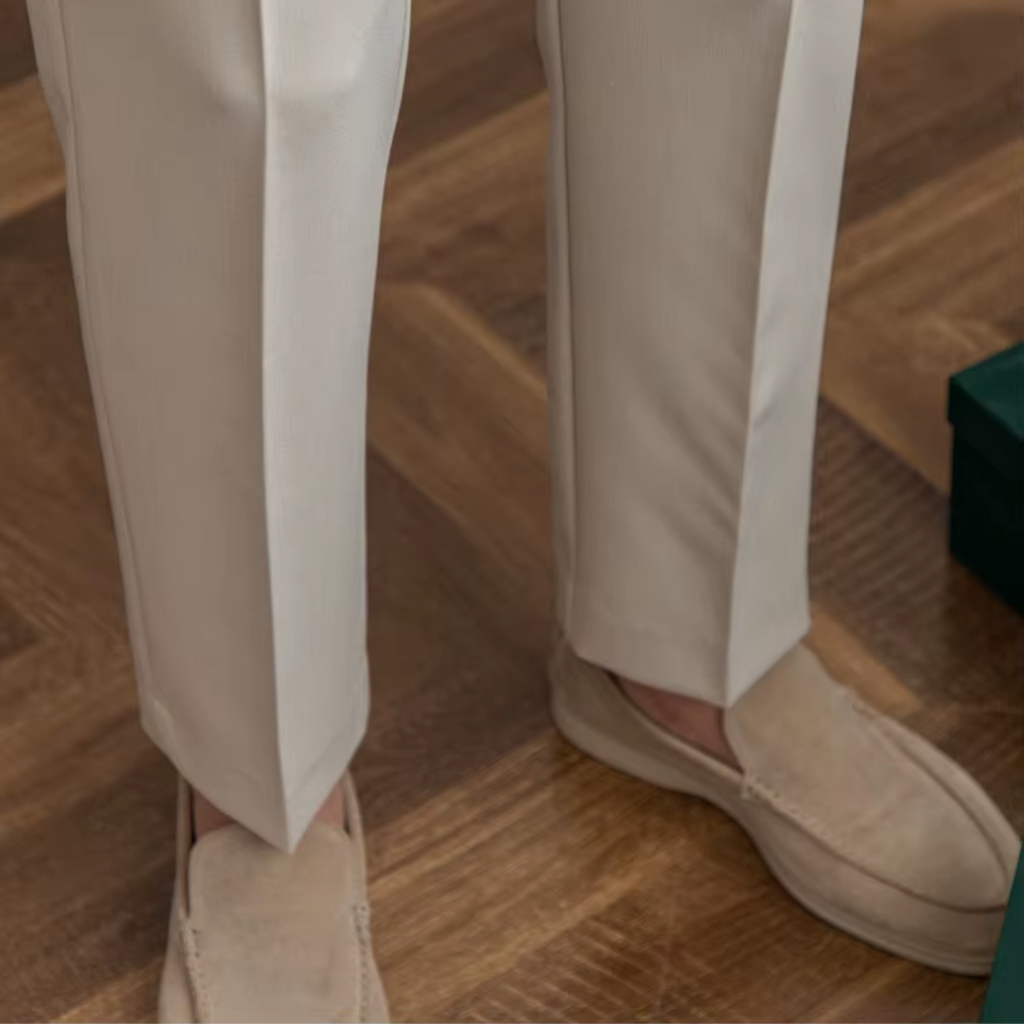 Pantalon à pinces homme taille haute, noir, beige ou camel