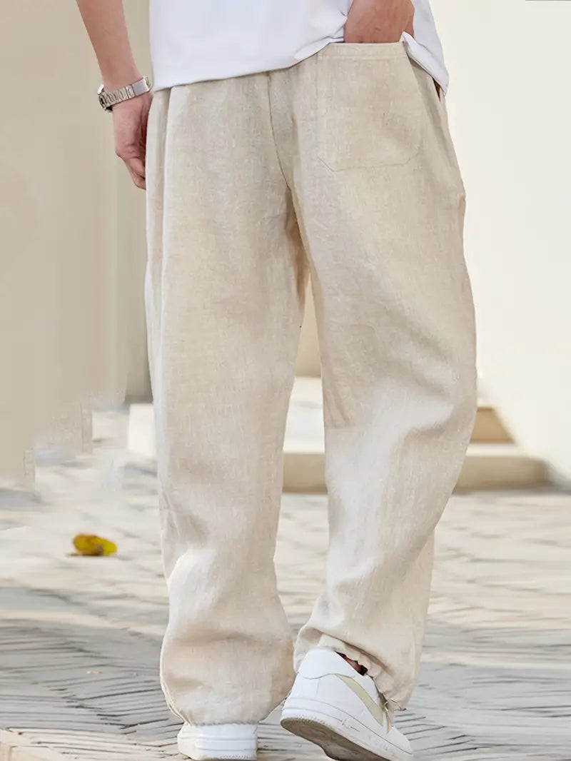 Pantalon ample homme pour l'été, kaki, du XS au 4XL