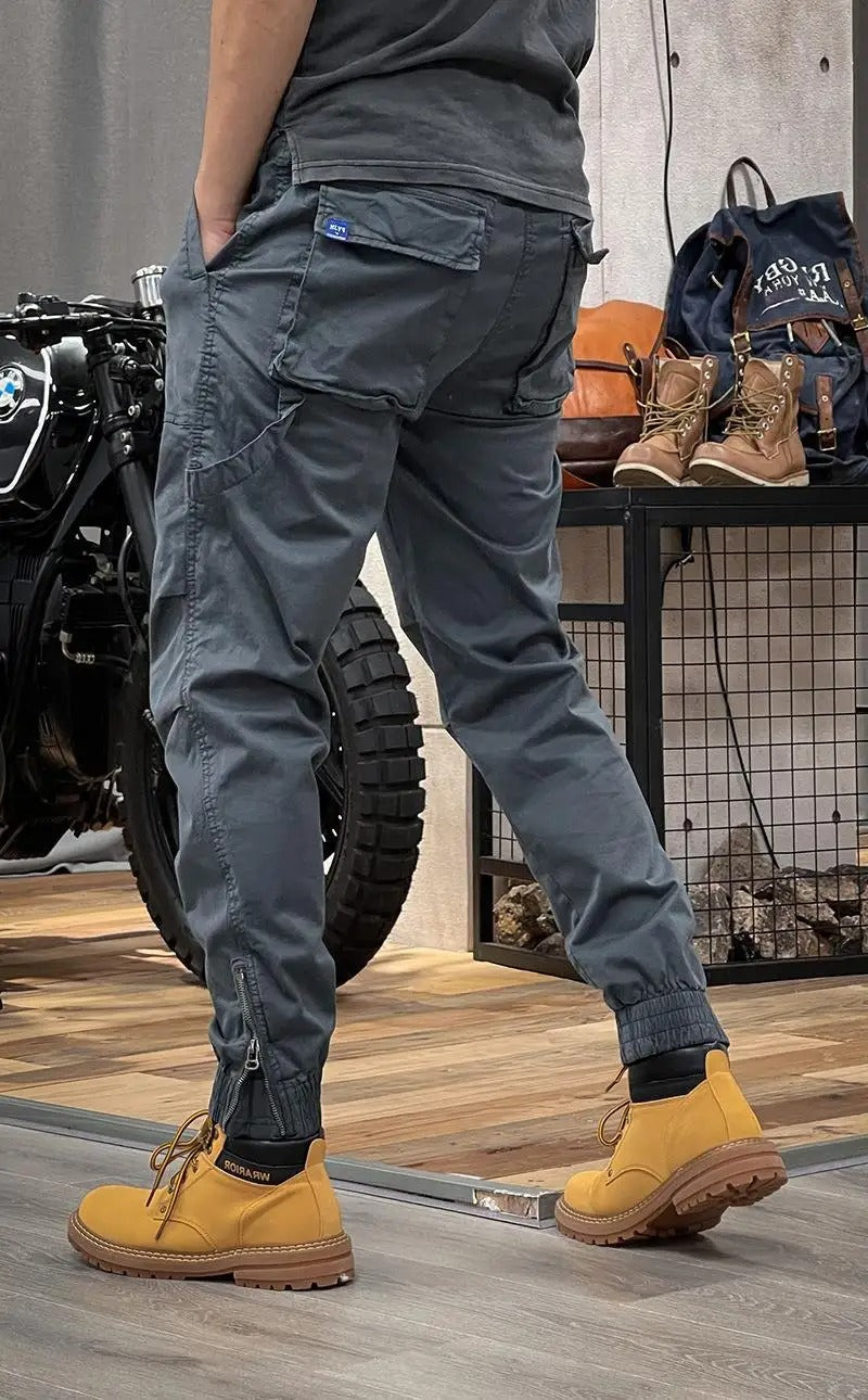 Pantalon cargo homme stretch coupe ajustée, du XS au 4XL