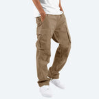 Pantalon cargo homme à poches, six coloris, du S au 5XL, kaki