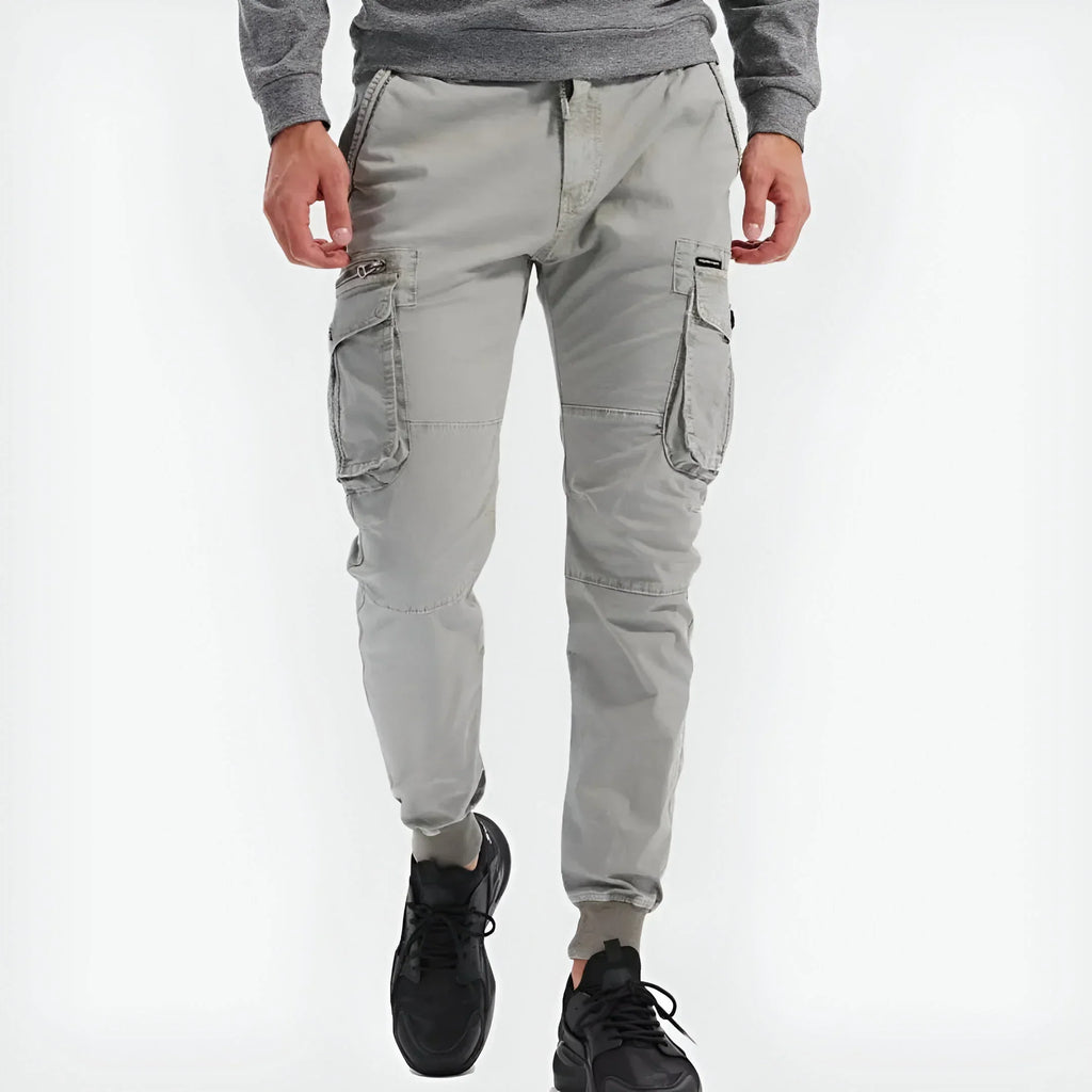 Pantalon cargo homme à braguette zippée, cinq coloris, du 29 au 40