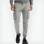 Pantalon cargo homme à braguette zippée, cinq coloris, du 29 au 40