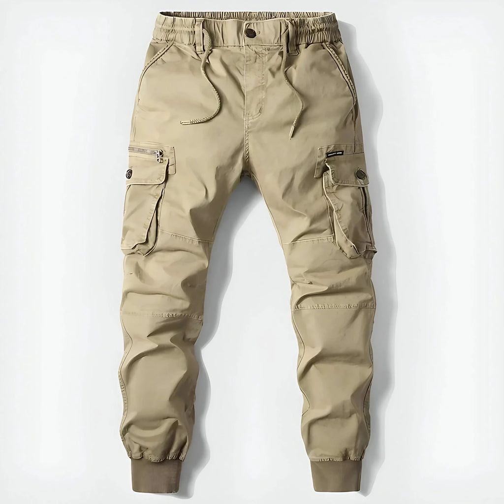 Pantalon cargo homme à braguette zippée, cinq coloris, du 29 au 40, kaki