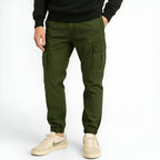 Pantalon cargo homme à braguette zippée, cinq coloris, du 29 au 40