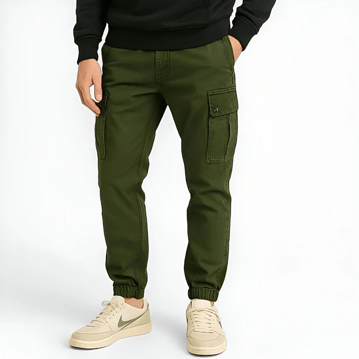 Pantalon cargo homme à braguette zippée, cinq coloris, du 29 au 40