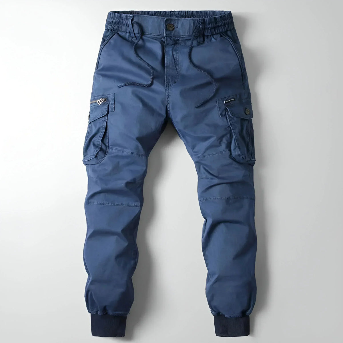 Pantalon cargo homme à braguette zippée, cinq coloris, du 29 au 40, bleu