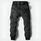 Pantalon cargo homme à braguette zippée, cinq coloris, du 29 au 40, noir