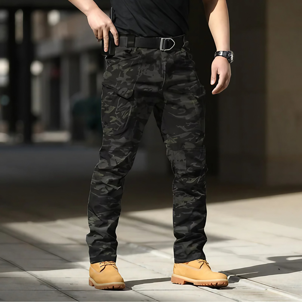 Pantalon cargo homme multipoches, treize coloris, S au 4XL, noir 1
