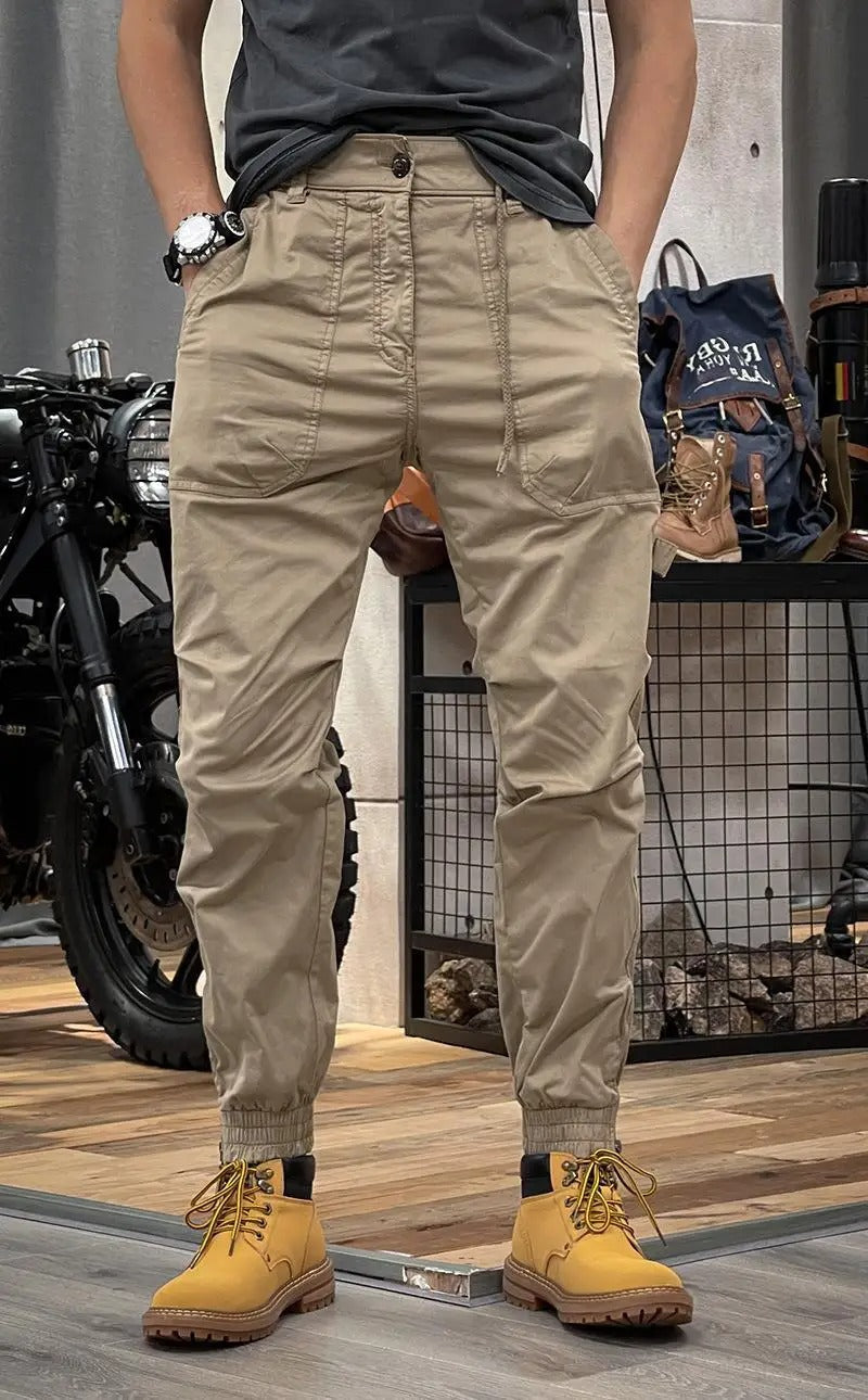 Pantalon cargo stretch homme, avec ou sans poches cargo