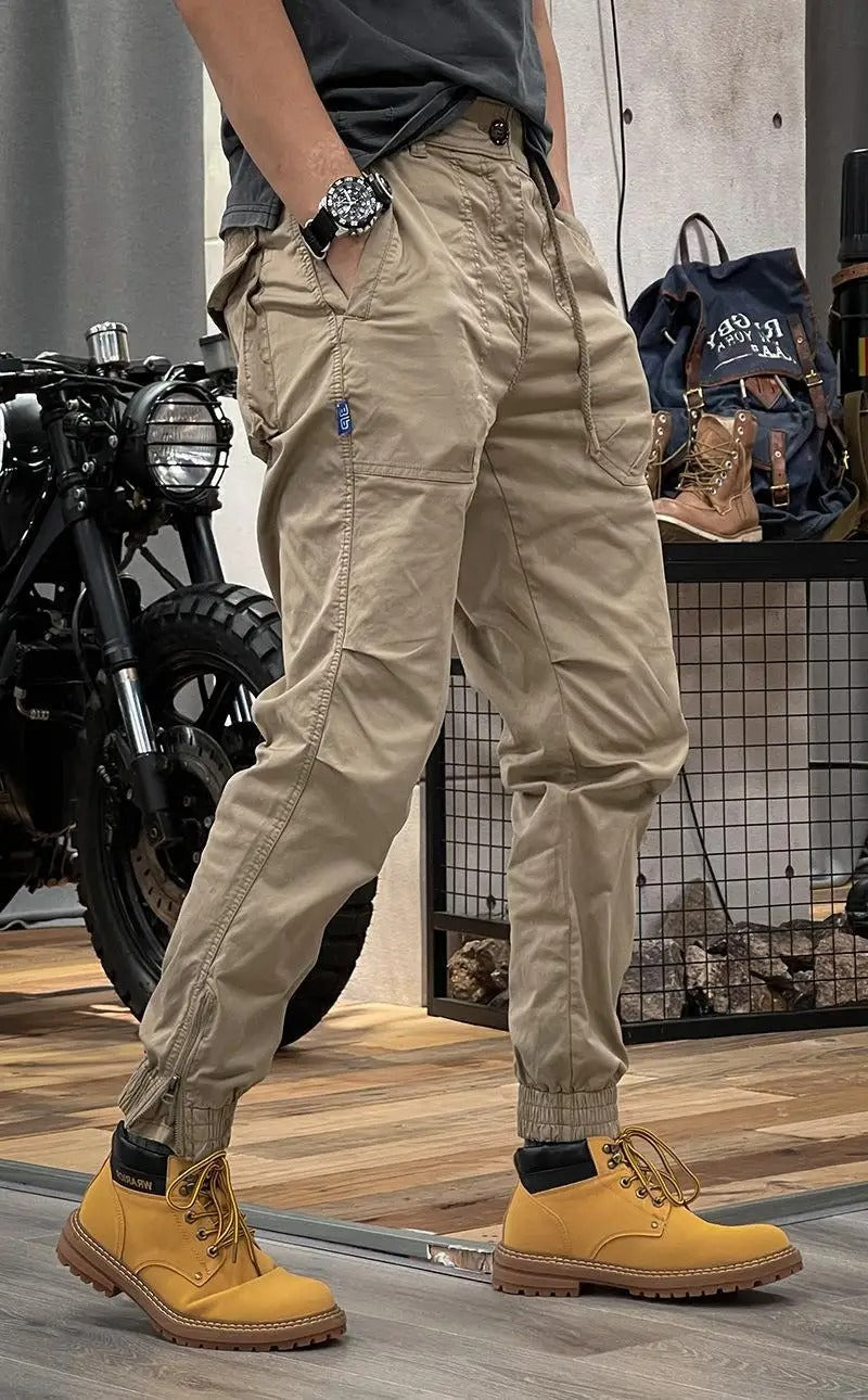 Pantalon cargo stretch homme, avec ou sans poches cargo