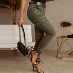 Pantalon cargo skinny femme taille mi-haute, du 36 au 44