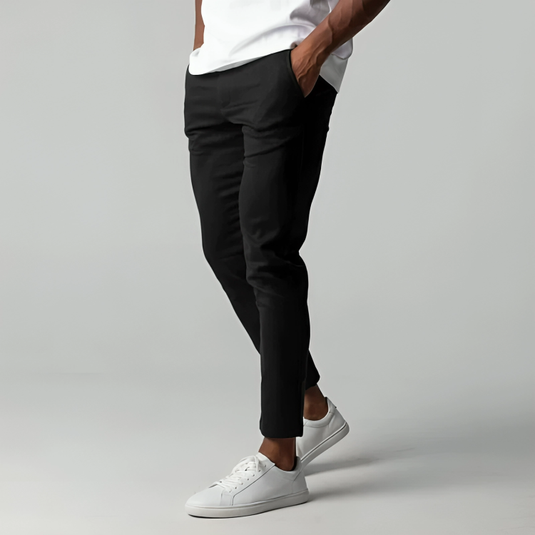 Pantalon chino homme extensible, coupe ajustée, six coloris